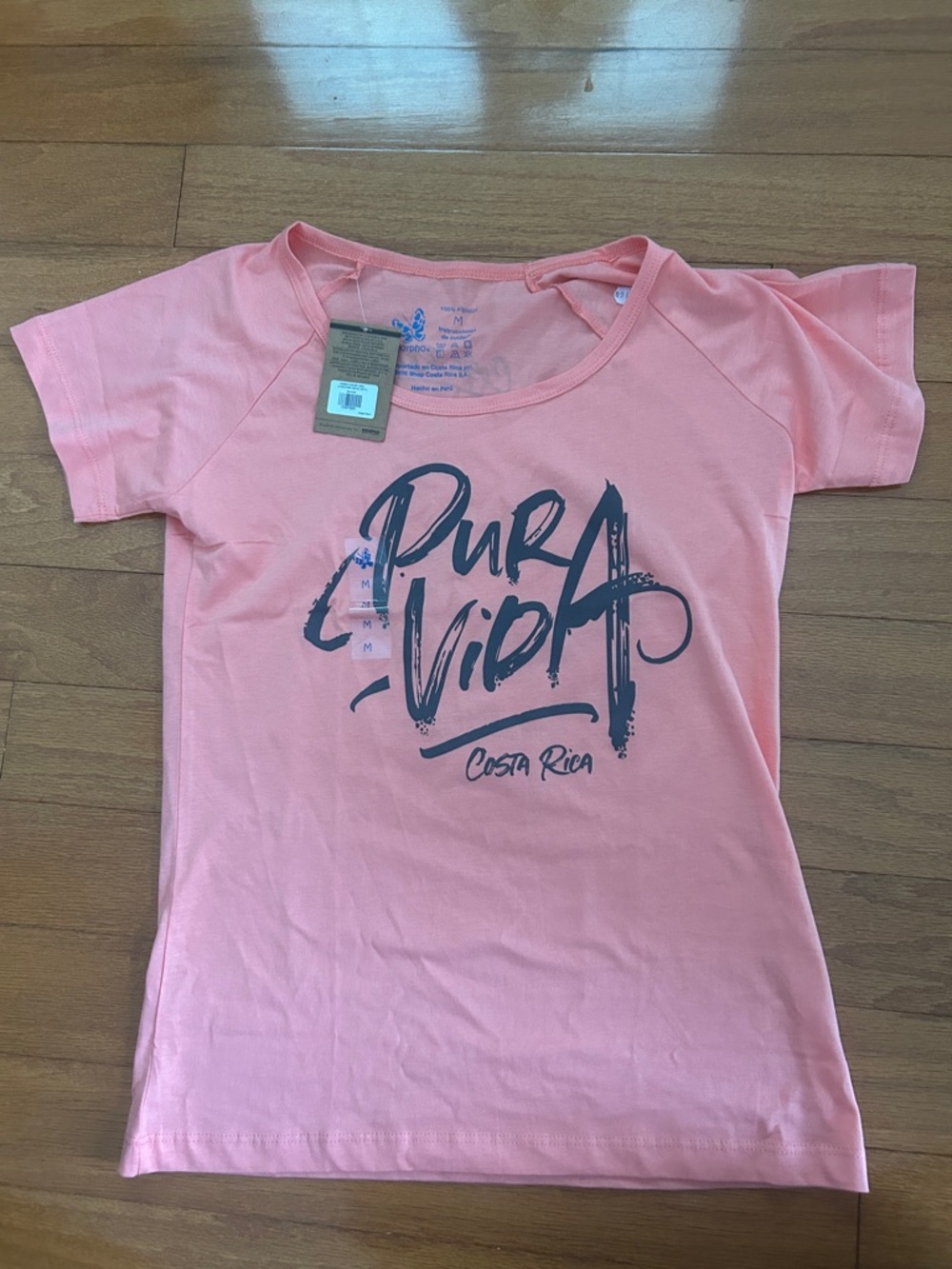 Pura Vida Costa Rica Coral Short Sleeve Tee